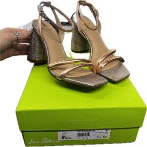 Sam Edelman Women’s Kia Block Heels Rose Gold